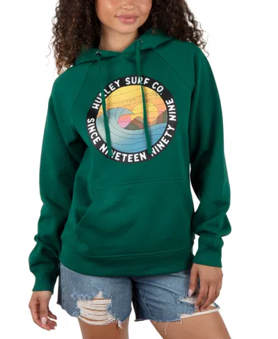 Hurley Juniors' Sand Circle Pullover Hoodie, Created For Macy's In Evergreen