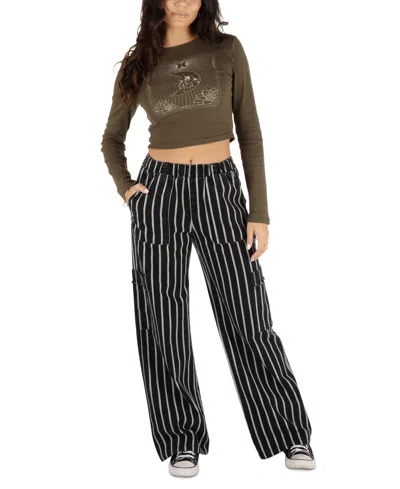 Hurley Juniors' Sloan Striped Pull-on Pants In Black