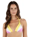 Hurley Juniors' Summer Block Triangle Bikini Top In Pink