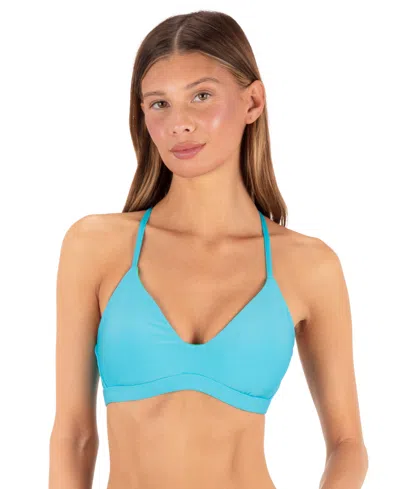 Hurley Juniors' Tie-back Bralette Bikini Top In Blue