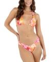 Hurley Juniors Tropic Dreams Triangle Bikini Top Tropic Dreams Cheeky Scoop Bikini Bottoms In Multi