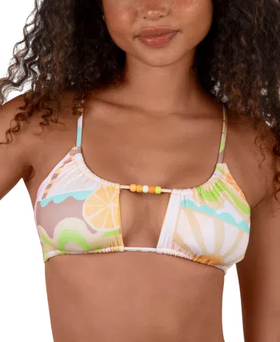 HURLEY JUNIORS' VACAY DREAMS SCOOP-NECK BRALETTE BIKINI TOP