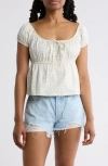 Hurley Karma Peplum Top In White