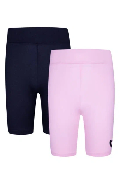 Hurley Kids' 2-pack Assorted Bike Shorts In Medium Soft Pink