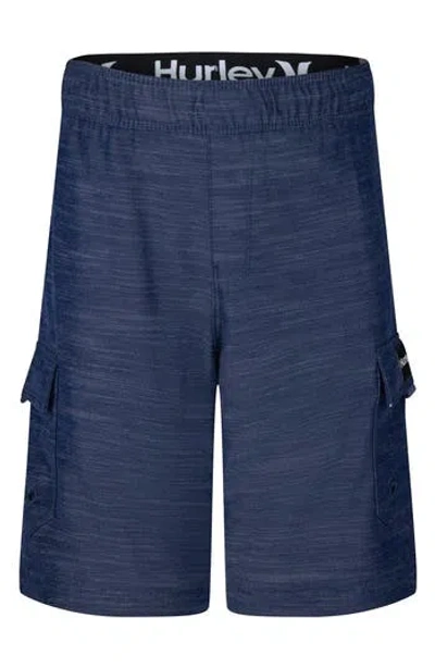 Hurley Kids' Avalon Hybrid H₂o-dri Walking Shorts In Blue