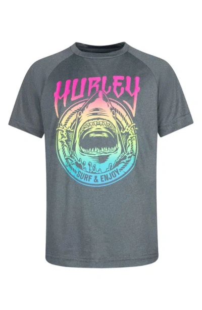 Hurley Kids' Beach Graphic T-shirt In Black Heather