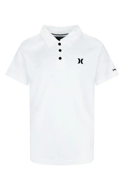 Hurley Kids' Dri-fit Belmont Polo Shirt In White