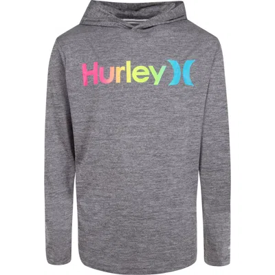 Hurley Kids' H2o-dri Graphic Hoodie In Gray