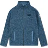Hurley Kids' Heathered Full Zip Fleece Jacket In Blue