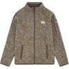 Hurley Kids' Heathered Full Zip Fleece Jacket In Brown