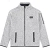 Hurley Kids' Heathered Full Zip Fleece Jacket In Gray
