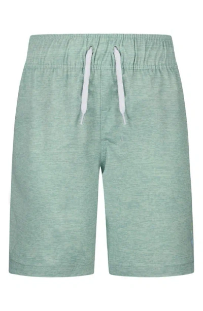 Hurley Kids' Heathered Pull-on Swim Shorts In Green