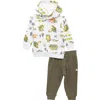 Hurley Kids' Hooded Pullover & Joggers Set In Multi