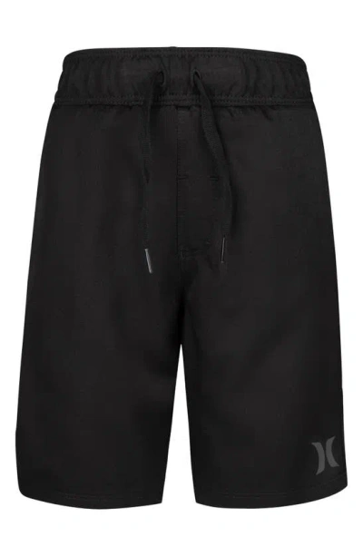 Hurley Kids' Hybrid Pull-on Shorts In Black