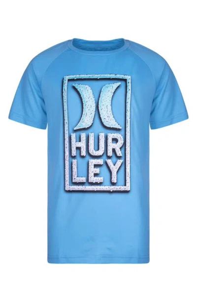 Hurley Kids' Hydro Stack Graphic T-shirt In Blue