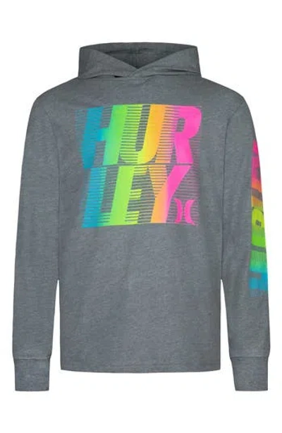 Hurley Kids' Moto Stack Pullover Hoodie In Gray