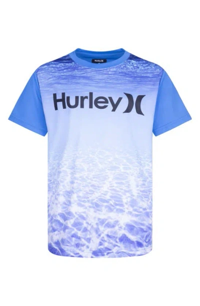 Hurley Kids' Ocean Floor Dri-fit Graphic T-shirt In Blue