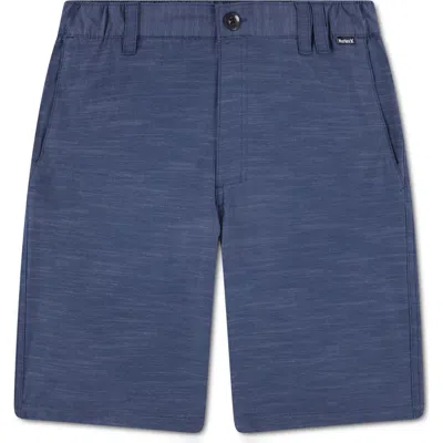 Hurley Kids' Phantom Slub 3/4 Waistband Shorts In Blue