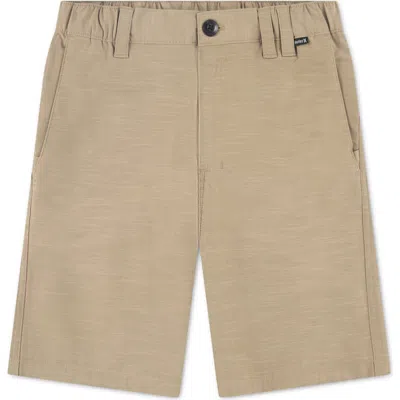 Hurley Kids' Phantom Slub 3/4 Waistband Shorts In Brown