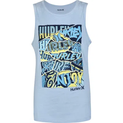 Hurley Kids' Ripped Up Tank In Chambray Blue Heather