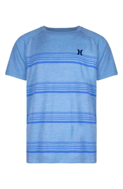 Hurley Kids' Stripe Short Sleeve T-shirt In Blue Gaze