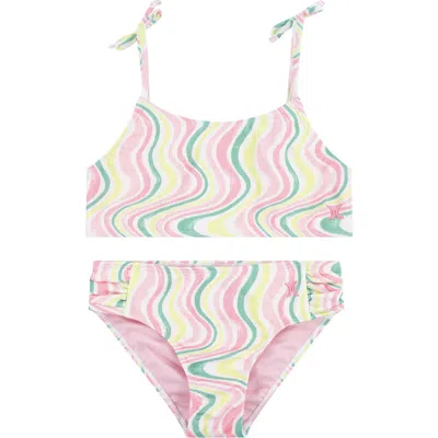 Hurley Kids' Swirl Bandeau Two-piece Swimsuit In Multi