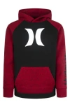 Hurley Kids' Winter Knit Icon Pullover Hoodie In Red