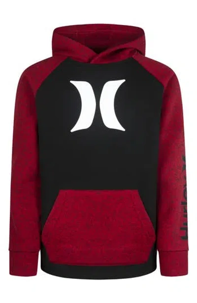 Hurley Kids' Winter Knit Icon Pullover Hoodie In Red