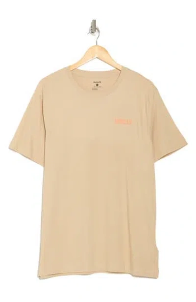 Hurley Kingston Cotton Graphic T-shirt In Neutral