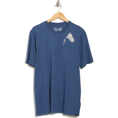 Hurley Liberty Reaper Logo Cotton Graphic T-shirt In Blue
