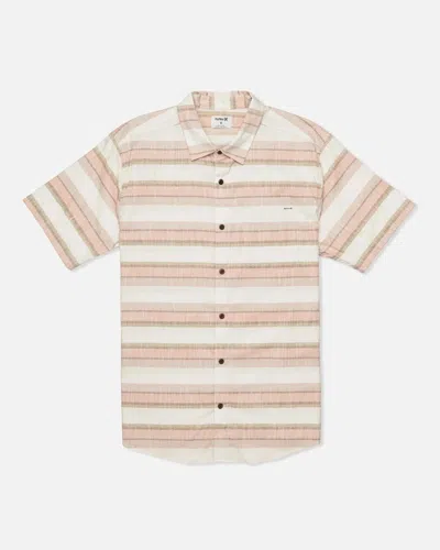 Hurley Lido Shirt Mens Bone Stripe Stretch Short Sleeve Button Up Dsgl12 In Multi
