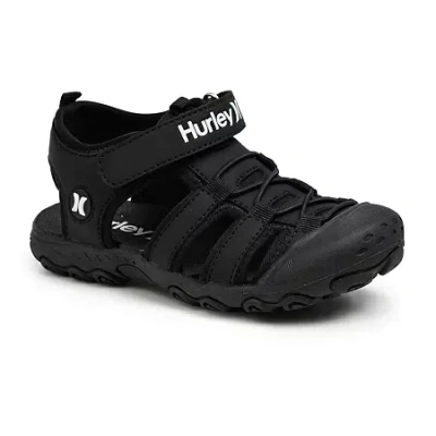 Hurley Little & Big Kid Boys Champ Strap Sandals In Black