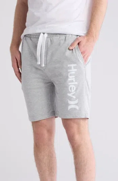 Hurley Logo Lounge Shorts In Grey/grey