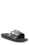 Hurley Logo Slide Sandal In Grey/camo
