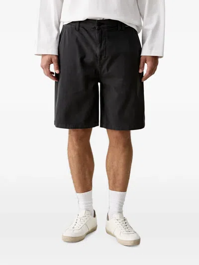 Hurley Logo-patch Chino Shorts In Black