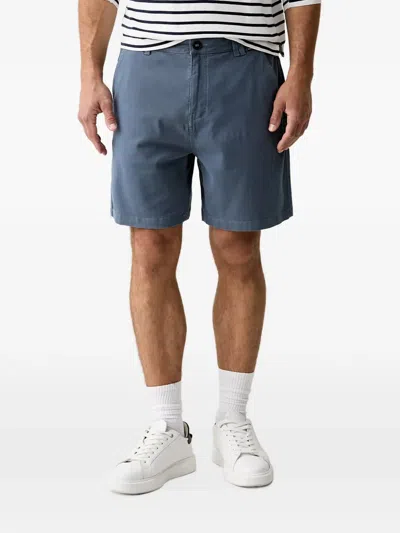 Hurley Logo-patch Chino Shorts In Blue