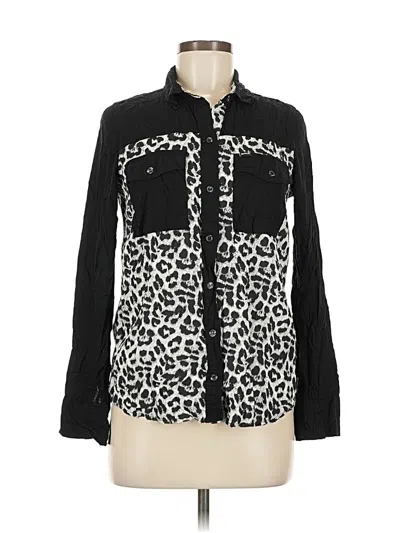 Pre-owned Hurley Long Sleeve Blouse In Black