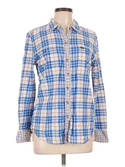Pre-owned Hurley Long Sleeve Button Down Shirt In Blue