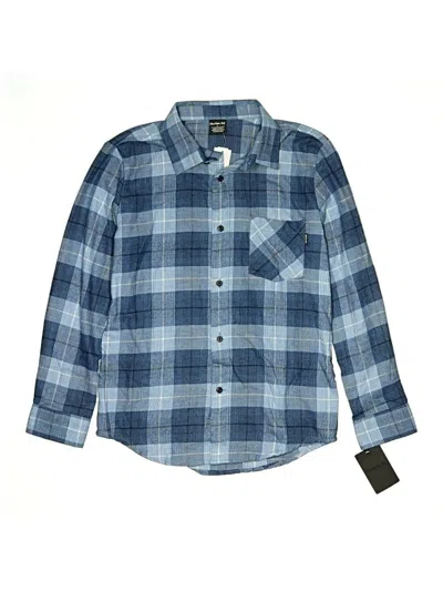 Pre-owned Hurley Kids'  Long Sleeve Button Down Shirt In Blue