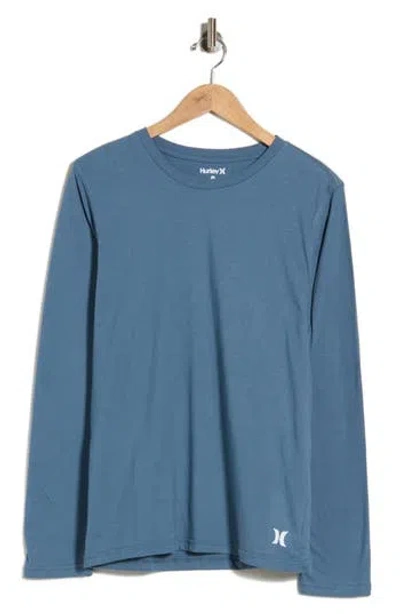 Hurley Long Sleeve Crewneck T-shirt In Blue