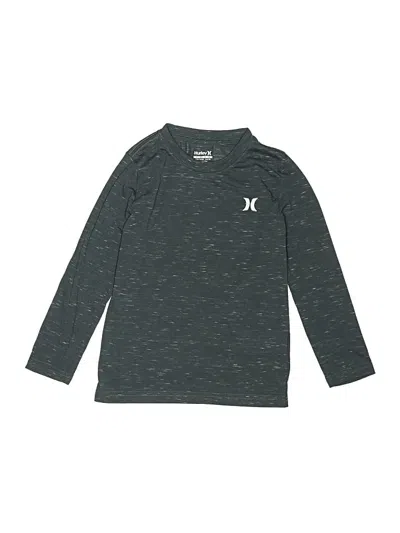 Pre-owned Hurley Kids'  Long Sleeve Henley Shirt In Gray