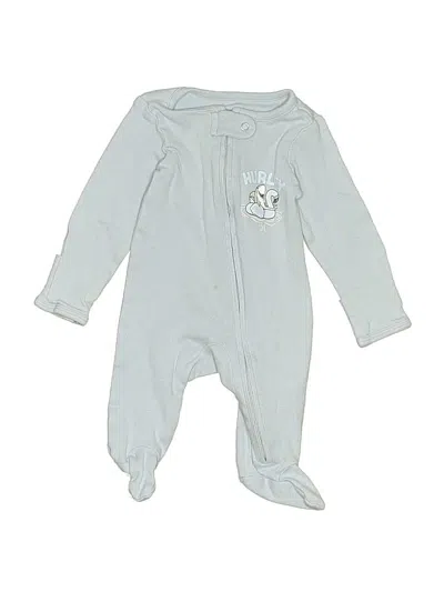 Pre-owned Hurley Babies'  Long Sleeve Onesie In Blue