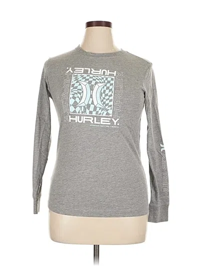 Pre-owned Hurley Long Sleeve T-shirt In Gray