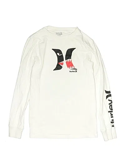 Pre-owned Hurley Kids'  Long Sleeve T-shirt In White