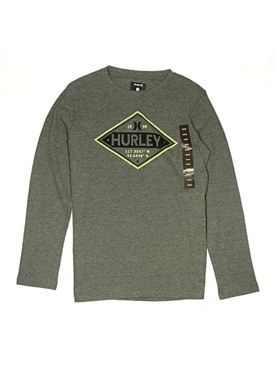 Pre-owned Hurley Kids'  Long Sleeve Top Green Tops