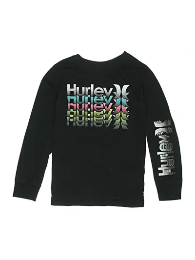 Pre-owned Hurley Kids'  Long Sleeve T-shirt In Black