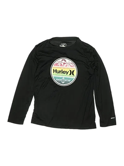 Pre-owned Hurley Kids'  Long Sleeve T-shirt In Black
