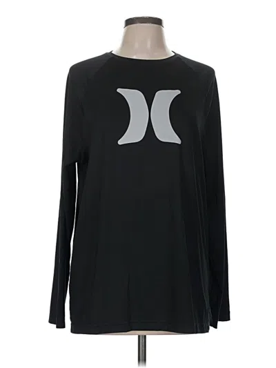 Pre-owned Hurley Long Sleeve T-shirt In Black