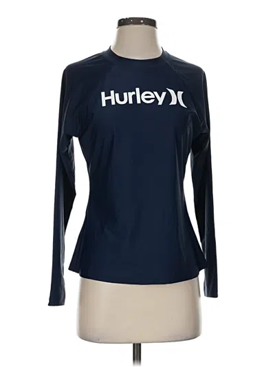 Pre-owned Hurley Long Sleeve T-shirt In Blue