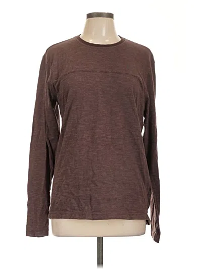 Pre-owned Hurley Long Sleeve T-shirt In Brown